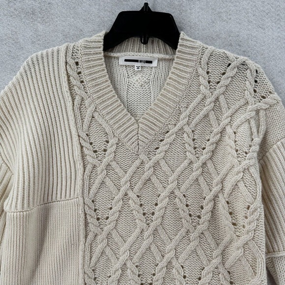 STUNNING MCQ Alexander McQueen Cable Knit Sweater XS Cashmere Alpaca Wool EUC - Picture 3 of 15